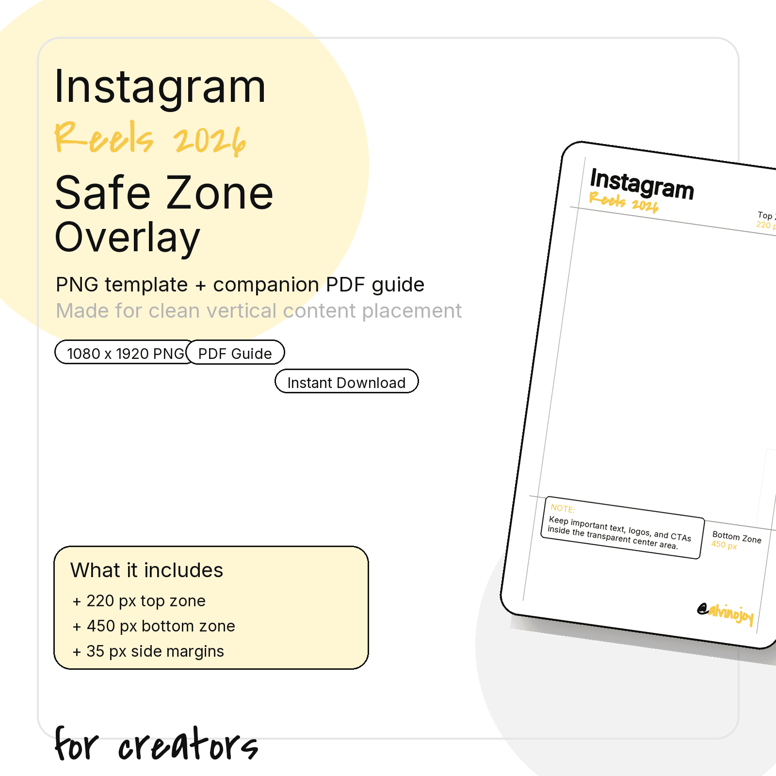 Instagram Reel Safezone Overlay